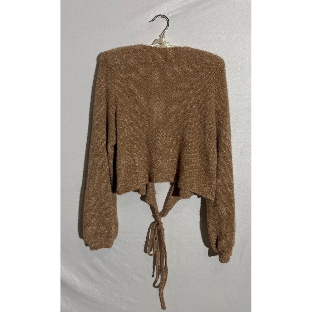 NWT Hollister Co. Womens Tan Wrap Tie Cardigan Top - Size Medium - Picture 3 of 3